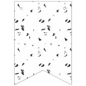 鳥の群れの白黒の写真 バンティングフラッグ (第3の旗)