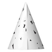鳥の群れの白黒の写真 パーティーハット (裏面)