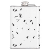 鳥の群れの白黒の写真 フラスク (裏面)