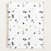 鳥の群れの白黒の写真 プランナー手帳 (正面)