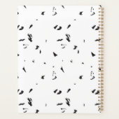 鳥の群れの白黒の写真 プランナー手帳 (裏面)