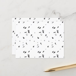 鳥の群れの白黒の写真 ポストカード