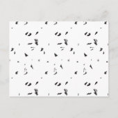鳥の群れの白黒の写真 ポストカード (正面)
