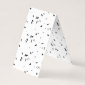 鳥の群れの白黒の写真 名刺 (裏面)