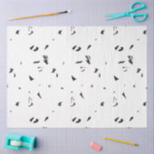 鳥の群れの白黒の写真 薄葉紙 (クラフト)