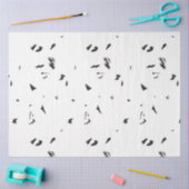 鳥の群れの白黒の写真 薄葉紙 (クラフト)