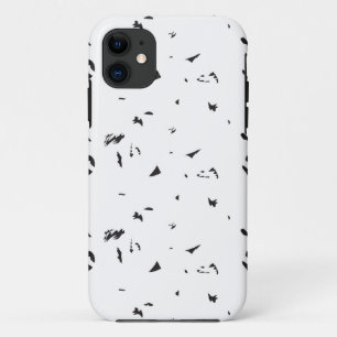 鳥の群れの白黒の写真 iPhone 11 ケース