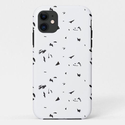 鳥の群れの白黒の写真 Case-Mate iPhoneケース (裏面)