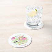 *~*鳥の群れの赤ちゃん女の子のハートシャワー ラウンドペーパーコースター (インサイチュ)