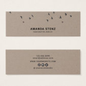 ©鳥の群れイヤリングバスケスタッド表示カード (正面&裏面)