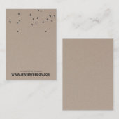 ©鳥の群れクラフトイヤリングジュエリー表示 名刺 (正面/裏面)