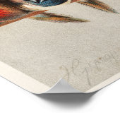 鳥の群れヴィンテージイラストレーション ポスター (角)