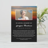 鳥の群れ日の出の写真死者発表 案内状 (スタンド正面)