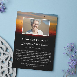 鳥の群れ日の出の写真死者発表 案内状