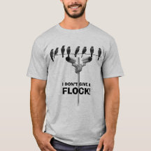 鳥の群れ - おもしろい群れのカメラTシャツ