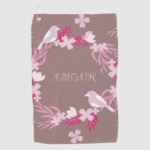 鳥の群れ ゴルフタオル (正面)