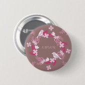 鳥の群れ 缶バッジ (正面&裏面)