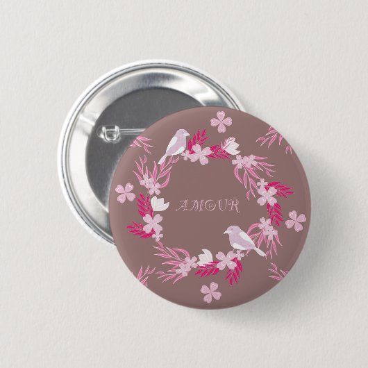 鳥の群れ 缶バッジ (正面&裏面)