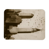 鳥の群飛んでいるれ マグネット (横)