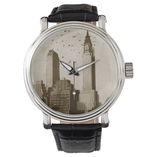 鳥の群飛んでいるれ 腕時計 (正面)