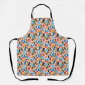 鳥の羽のある明るいパターン エプロン (正面)