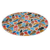 鳥の羽のある明るいパターン カッティングボード (角)