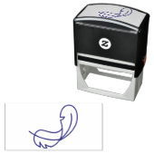 鳥の羽の白い背景 セルフインキングスタンプ (インサイチュ)