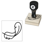 鳥の羽の白い背景 ラバースタンプ (押印)