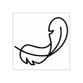 鳥の羽の白い背景 ラバースタンプ (インプリント)