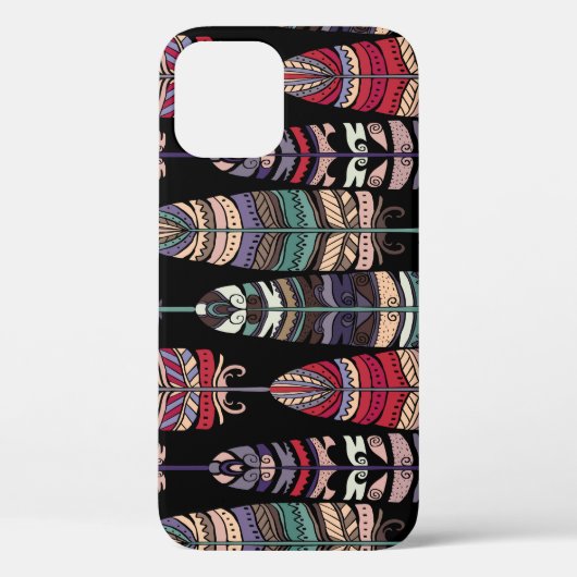 鳥の羽の部族芸術シームレス Case-Mate iPhoneケース (裏面)
