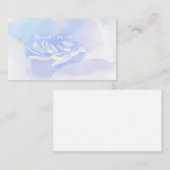 鳥の羽をハミングする青い鳥の羽ビジネスカード 名刺 (正面/裏面)