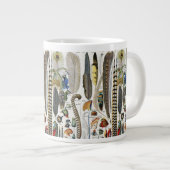 鳥の羽根のワイルドライフ アンティーク フェアーズ アール・ヌーヴォー ジャンボコーヒーマグカップ (正面右)