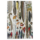 鳥の羽根のワイルドライフ アンティーク フェアーズ アール・ヌーヴォー ミディアムペーパーバッグ (正面)