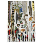 鳥の羽根のワイルドライフ アンティーク フェアーズ アール・ヌーヴォー ミディアムペーパーバッグ (裏面)