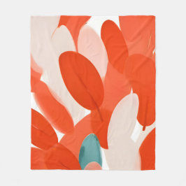 鳥の羽違うが群がる フリースブランケット