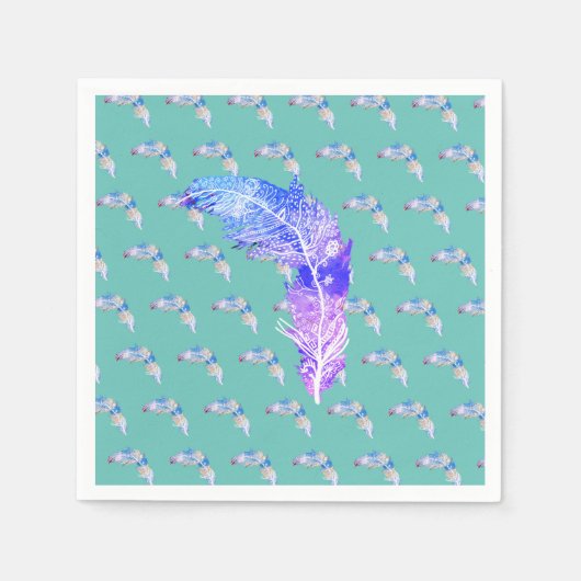 鳥の羽 スタンダードカクテルナプキン (正面)