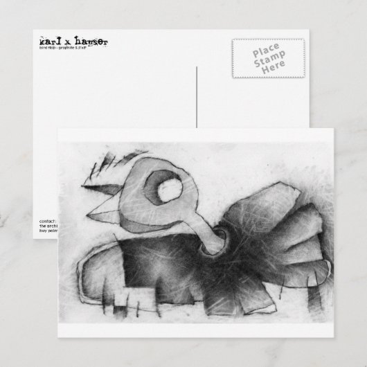 鳥の羽 ポストカード (正面/裏面)