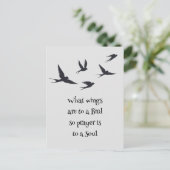 鳥の翼とは魂の祈りの言葉 ポストカード (スタンド正面)