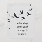 鳥の翼とは魂の祈りの言葉 ポストカード (正面/裏面)