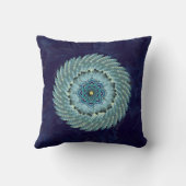 鳥の翼のはす曼荼羅のMojoの装飾用クッション クッション (裏面)