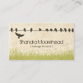 鳥の自然なマッサージセラピストの名刺 名刺