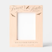 鳥の舞い上がる永遠のハート記念碑 レーザー彫刻フレーム (正面)