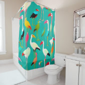 鳥の色の踊り シャワーカーテン (インサイチュ)