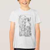 鳥の色ファンシー付き亀 トライブレンドＴシャツ (正面)