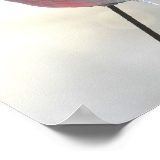 鳥の芝生の氷柱オーナメント冬 ポスター (角)