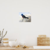 鳥の芝生の氷柱オーナメント冬 ポスター (キッチン)