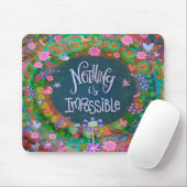 鳥の花インスパイアの引用文かわいらしおもしろい マウスパッド (マウス)