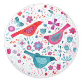 『鳥の花園』 モダン Boho Water Color セラミックノブ (正面)