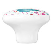 『鳥の花園』 モダン Boho Water Color セラミックノブ (側面)