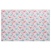 『鳥の花園』 モダン Boho Water Color ファブリック (ヤード)